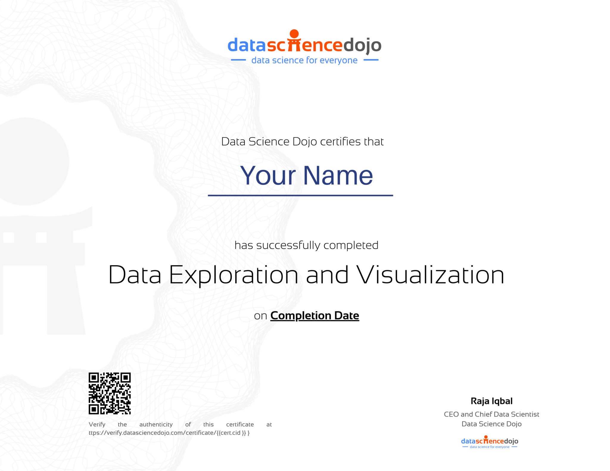 Data Exploration and Visualization - Certificate Example